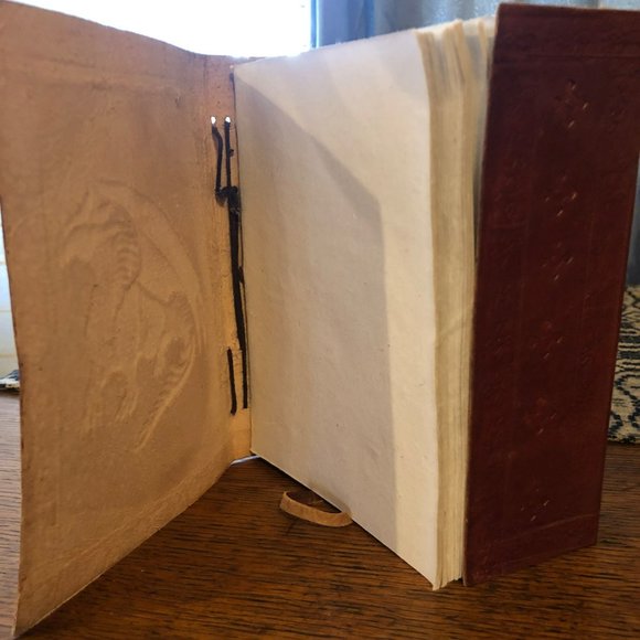 Leather Bound Handmade Journal Notebook Embossed Dragon Pulp - Picture 4 of 7